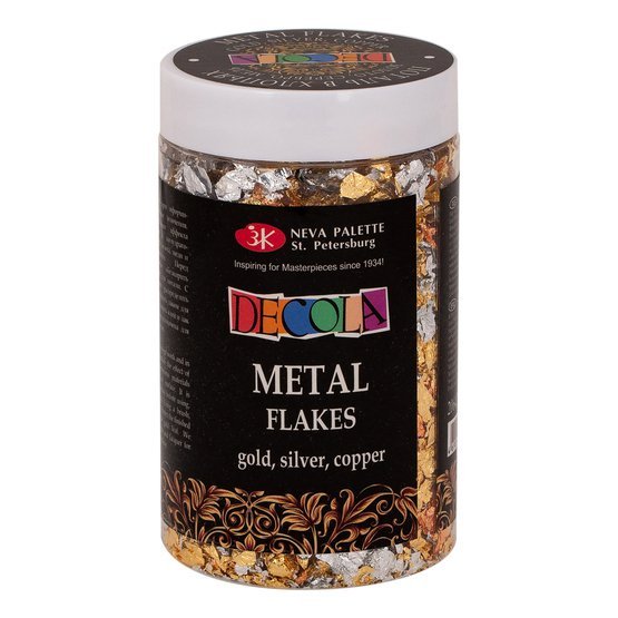 Metal Flakes for gilding // 3g, gold/silver/copper // by Decola - Artish