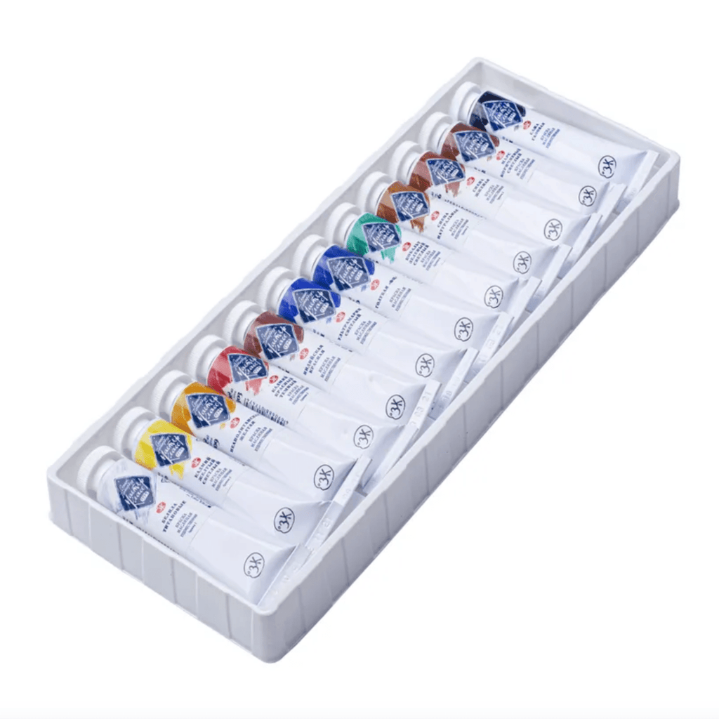 Oil paint set // 12 colours x 18 ml tubes // by Master-Class - Artish