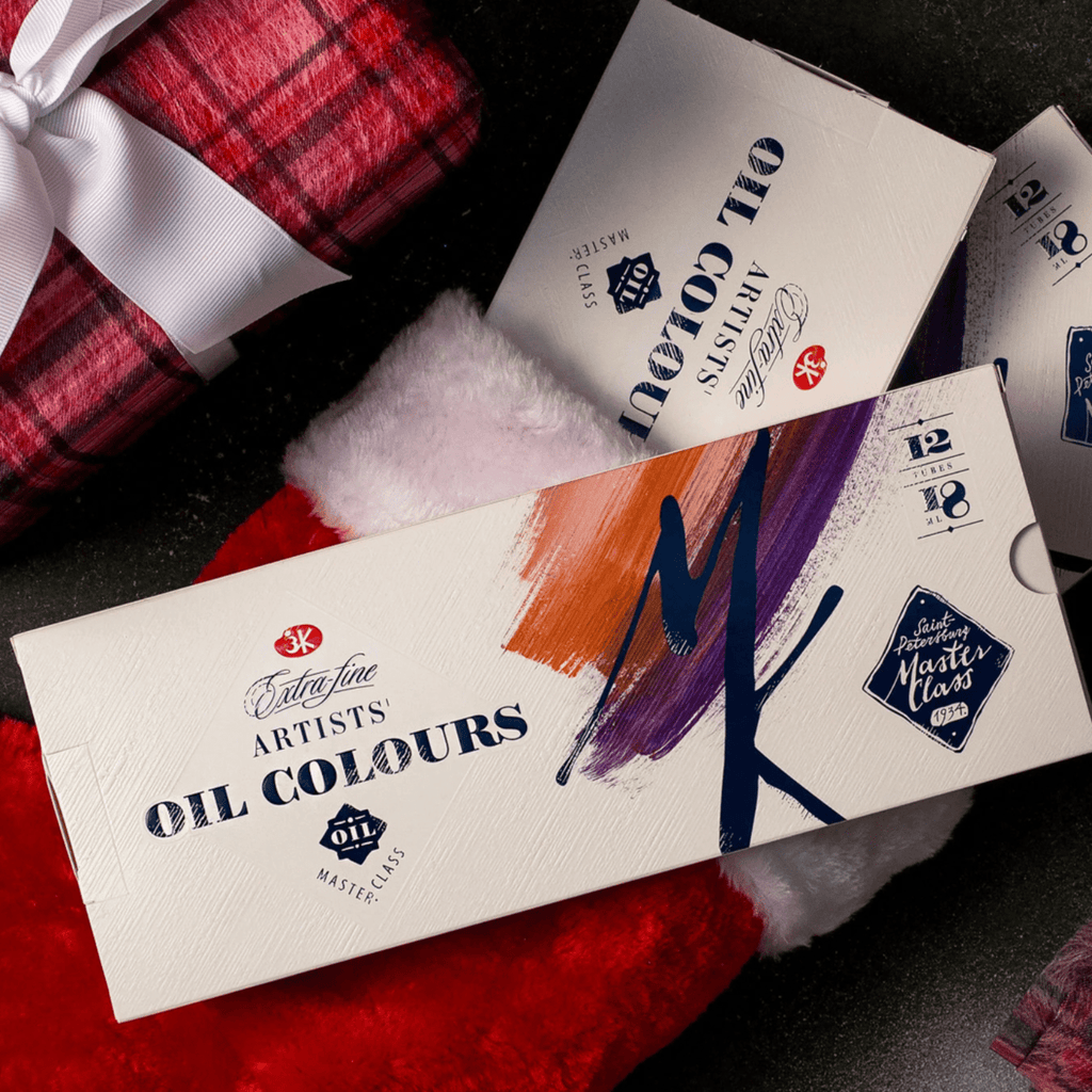 Oil paint set // 12 colours x 18 ml tubes // by Master-Class - Artish