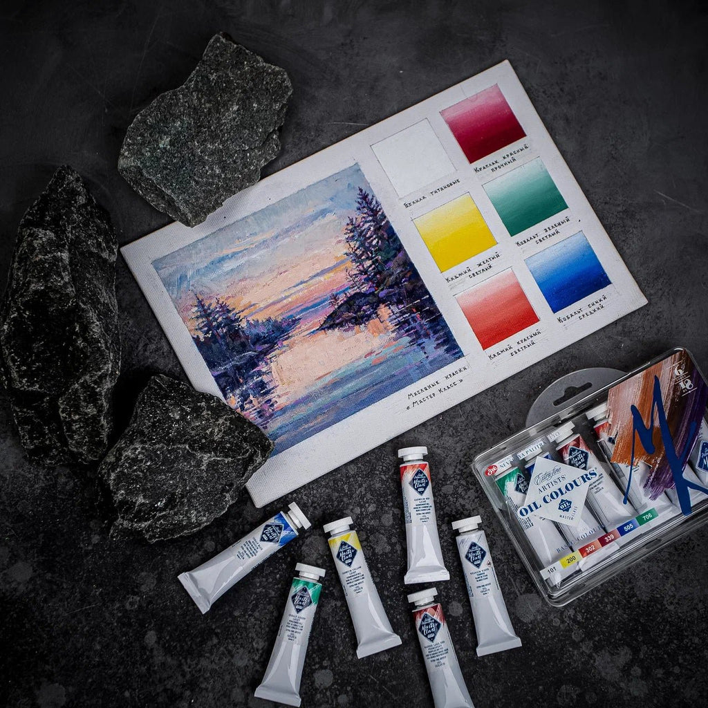 Oil paint set // 6 colours x 18 ml tubes // by Master-Class - Artish