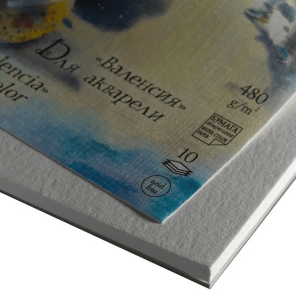 Paper for watercolour "Valencia" // A4, 480 g/m2, 10 sheets - Artish