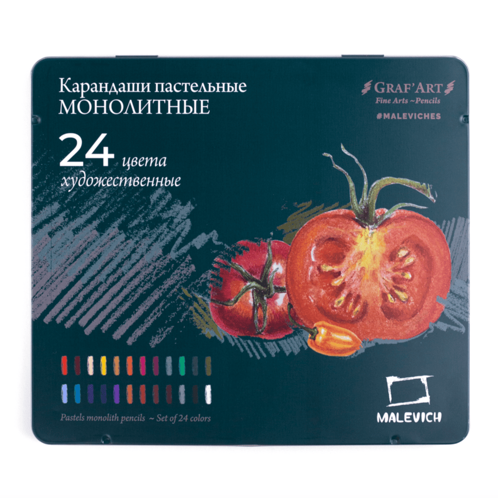 Pastel monolith pencil set GrafArt // 24 colours // by Malevich - Artish