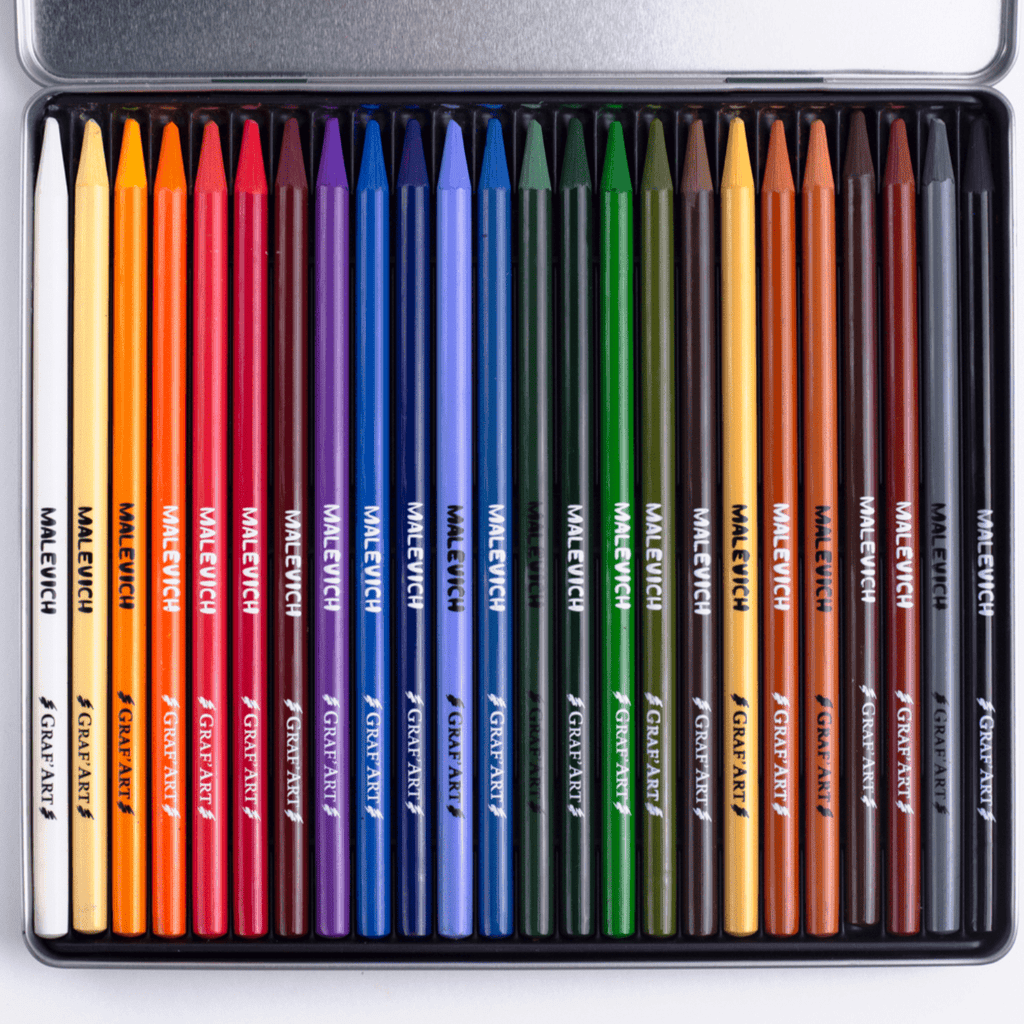 Pastel monolith pencil set GrafArt // 24 colours // by Malevich - Artish