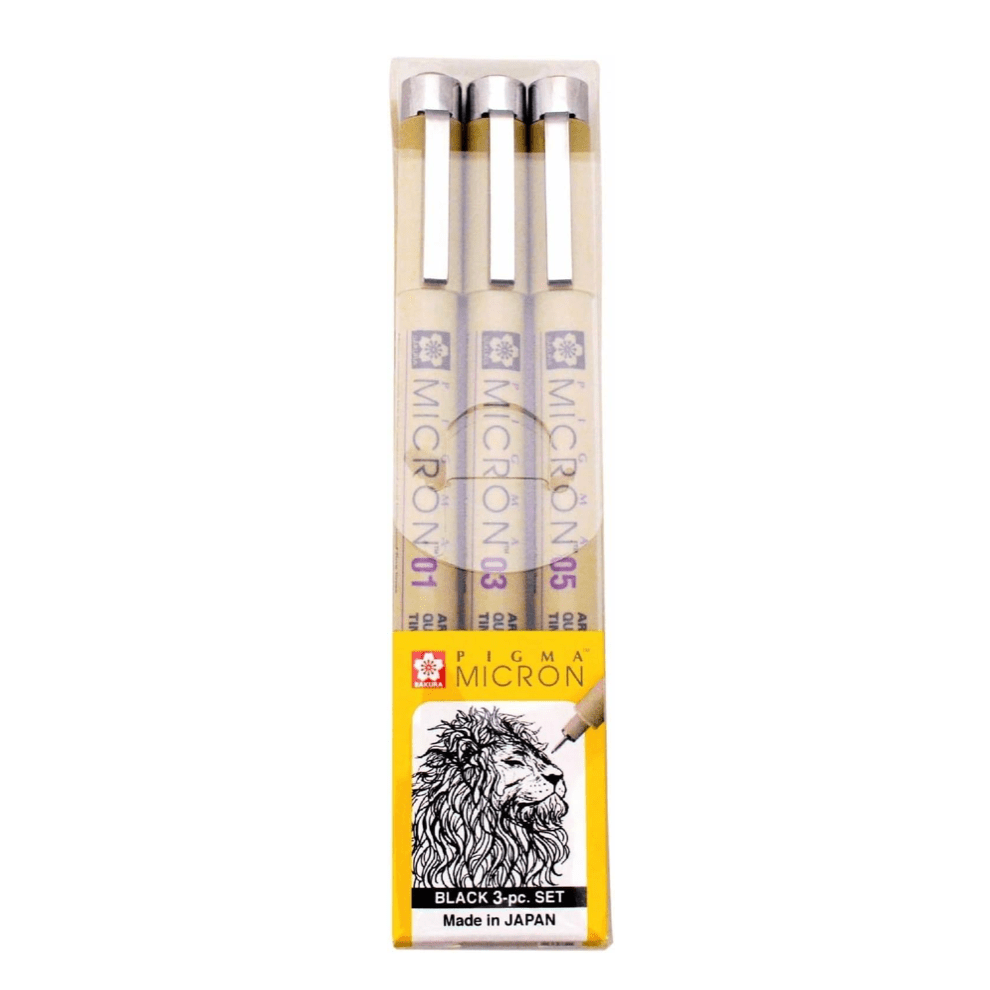 Pigma Micron // Set of fine liners, 3 pcs // by Sakura - Artish