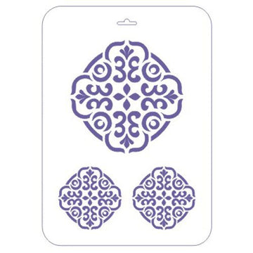 Plastic stencil - Ornamental rosette #2 // 22x31 cm - Artish