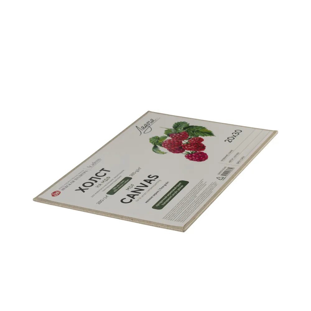 Primed canvas on MDF 20x30 cm // 280 g/m2 // 55% linen & 45% cotton, transparent acrylic primer // by Ladoga - Artish