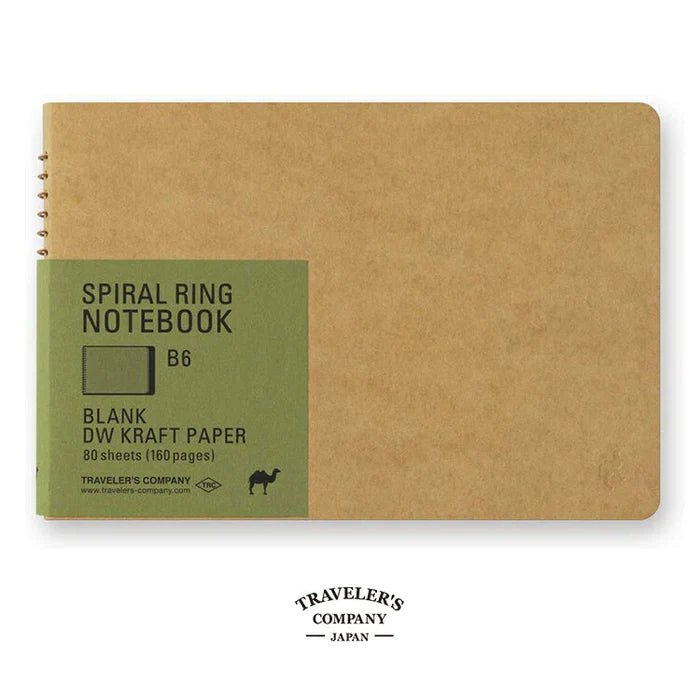 Spiral Ring Notebook // A6, Slim Rule, DW Kraft // by Traveler's COMPANY - Artish