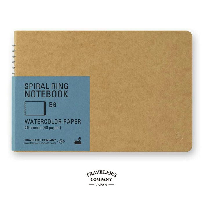 Spiral Ring Notebook // A6, Watercolor paper, 20 sheets // by Traveler's COMPANY - Artish