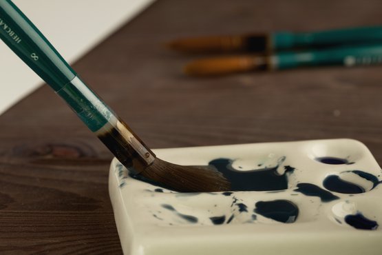 Synthetic round brush № 8 // by Ladoga - Artish