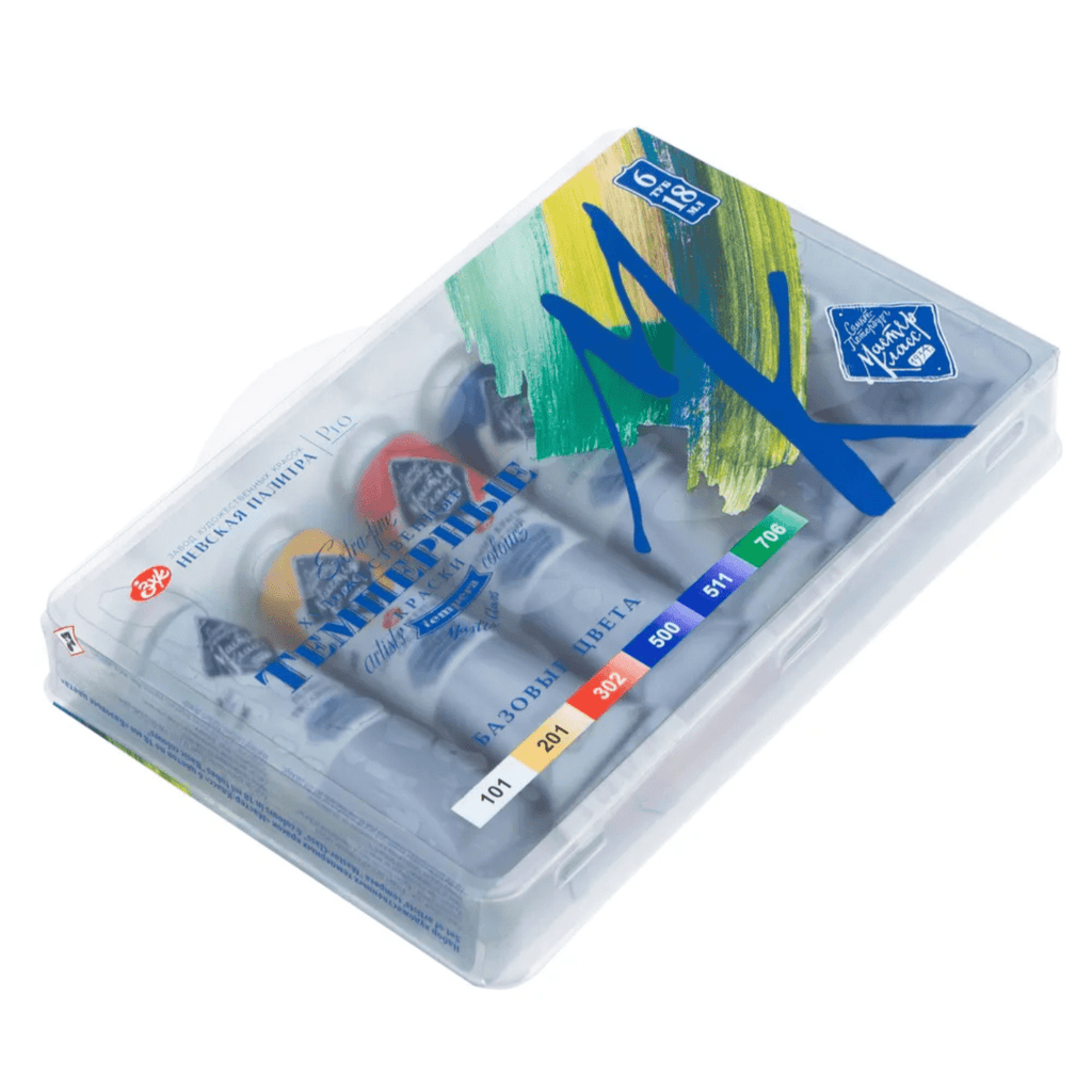 Tempera paint set // 6 colours x 18 ml tubes // by Master-Class - Artish