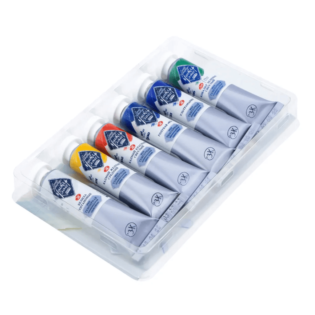 Tempera paint set // 6 colours x 18 ml tubes // by Master-Class - Artish