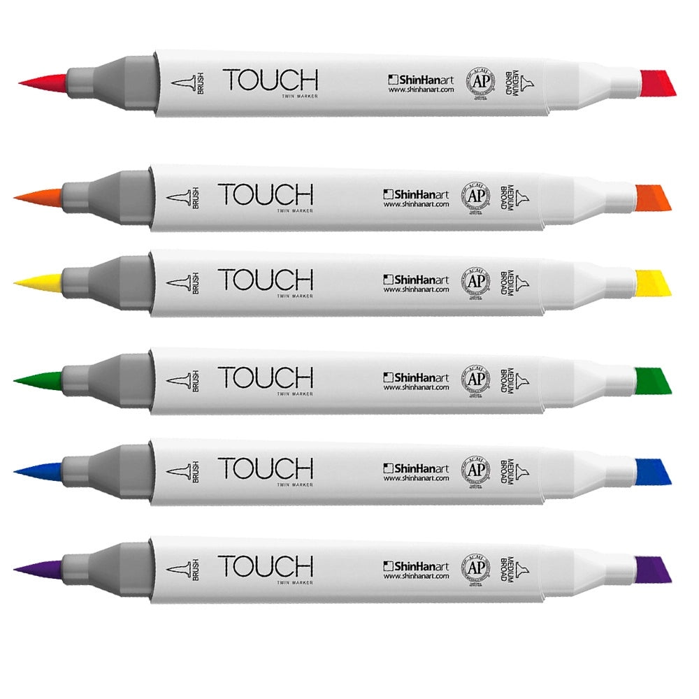 Touch Twin Brush, set of 6 // Main colors // by Touch ShinHan - Artish