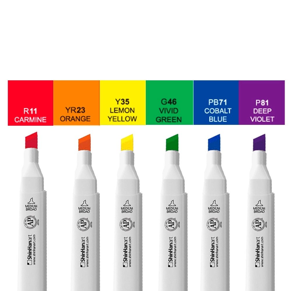 Touch Twin Brush, set of 6 // Main colors // by Touch ShinHan - Artish