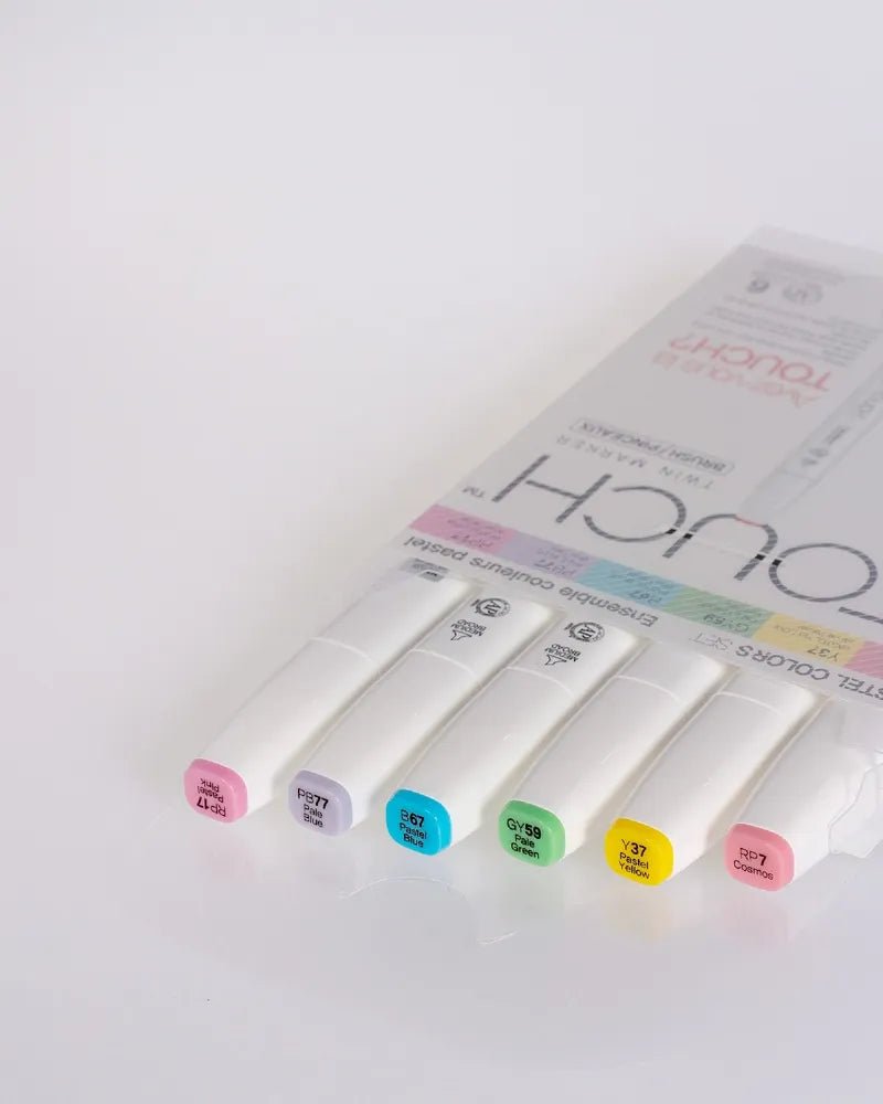 Touch Twin Brush, set of 6 // Pastel colors // by Touch ShinHan - Artish