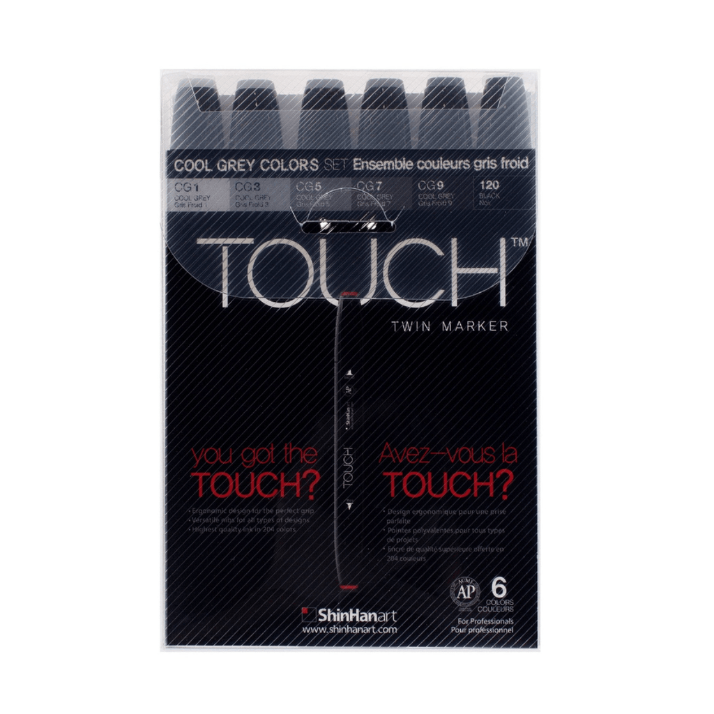 Touch Twin, set of 6 // Cool Grey colors // by Touch ShinHan - Artish