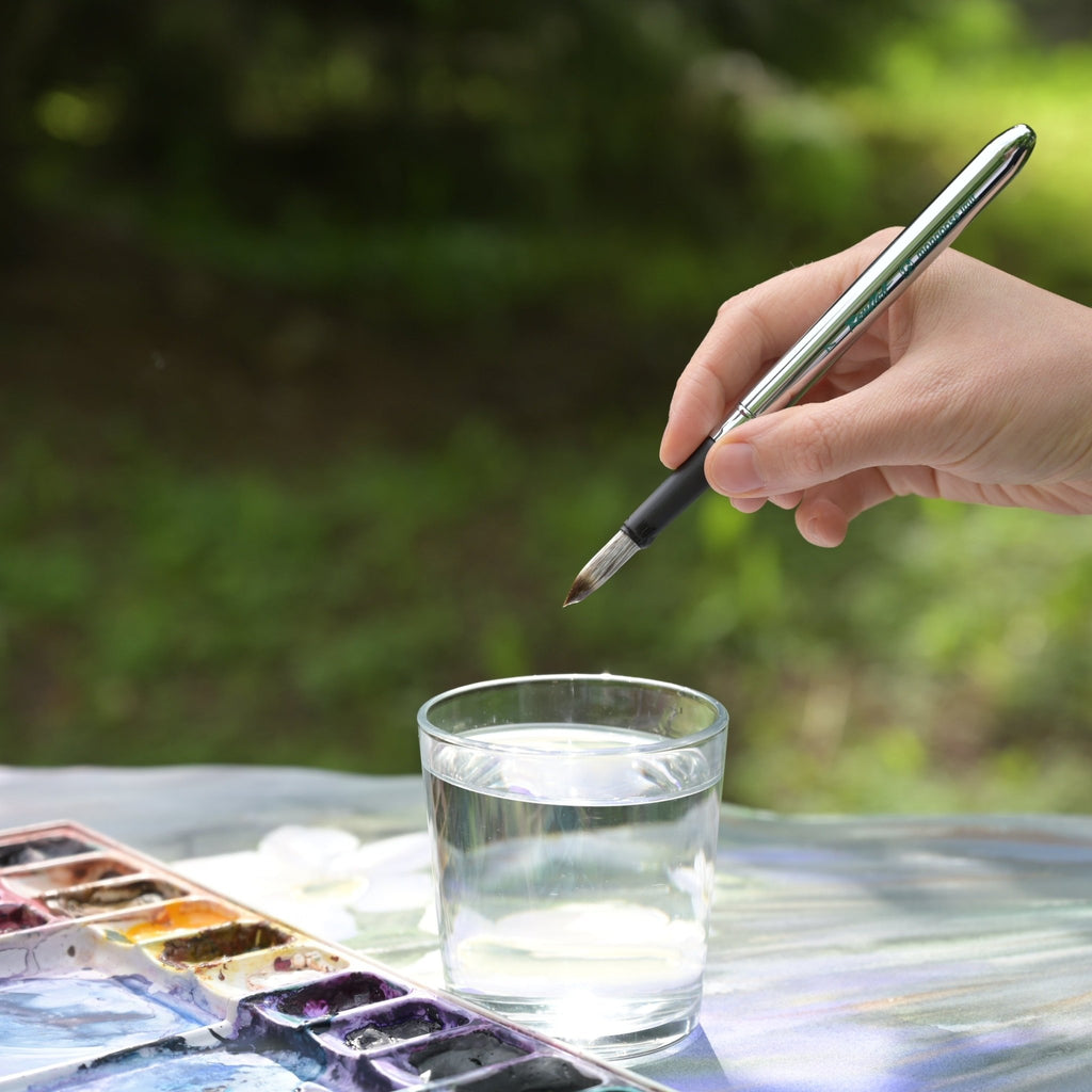 Travel brush // Synthetic mongoose imitation #7 // by Roubloff - Artish