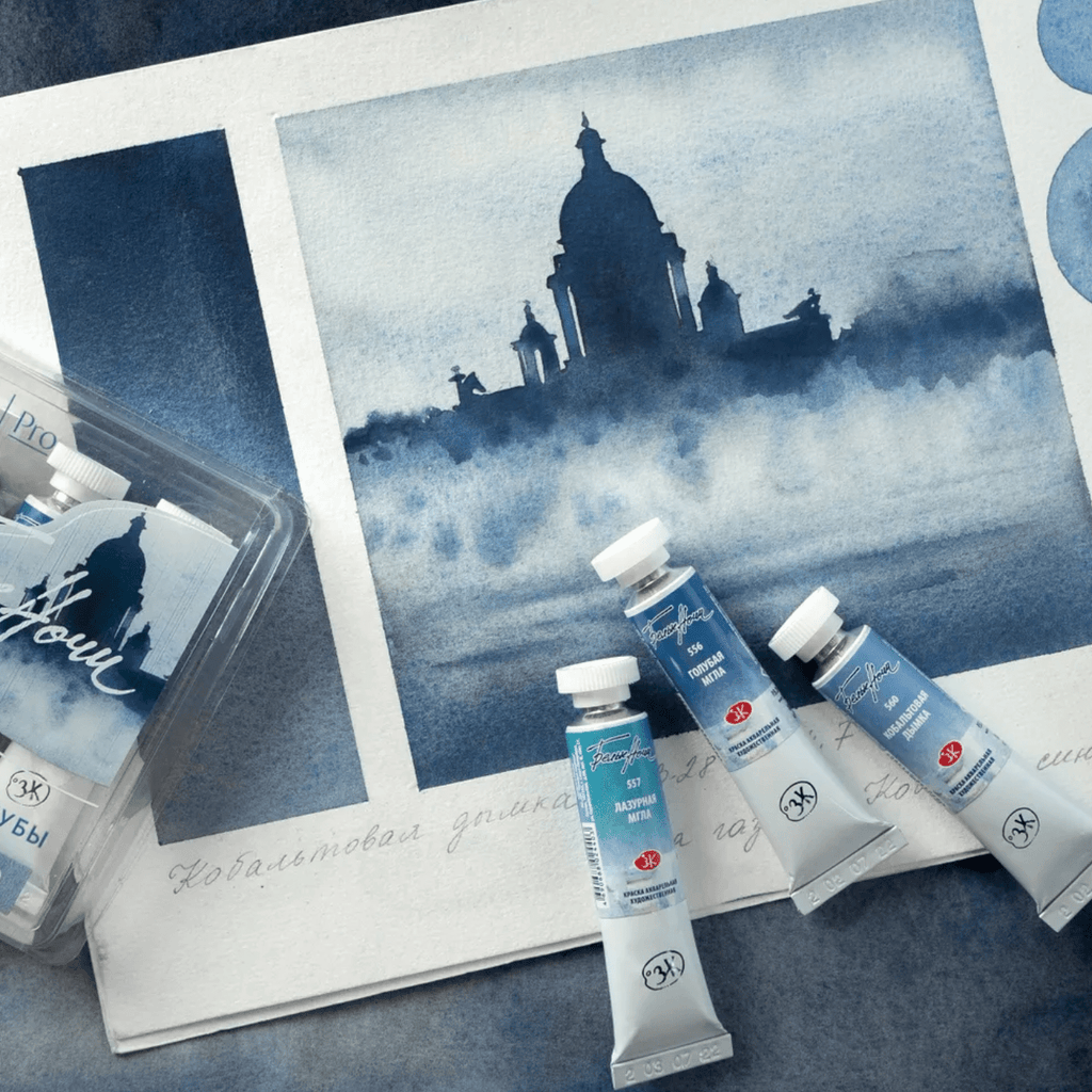 Watercolour paint set - Midnight // 3 tubes x 10ml // by White Nights - Artish