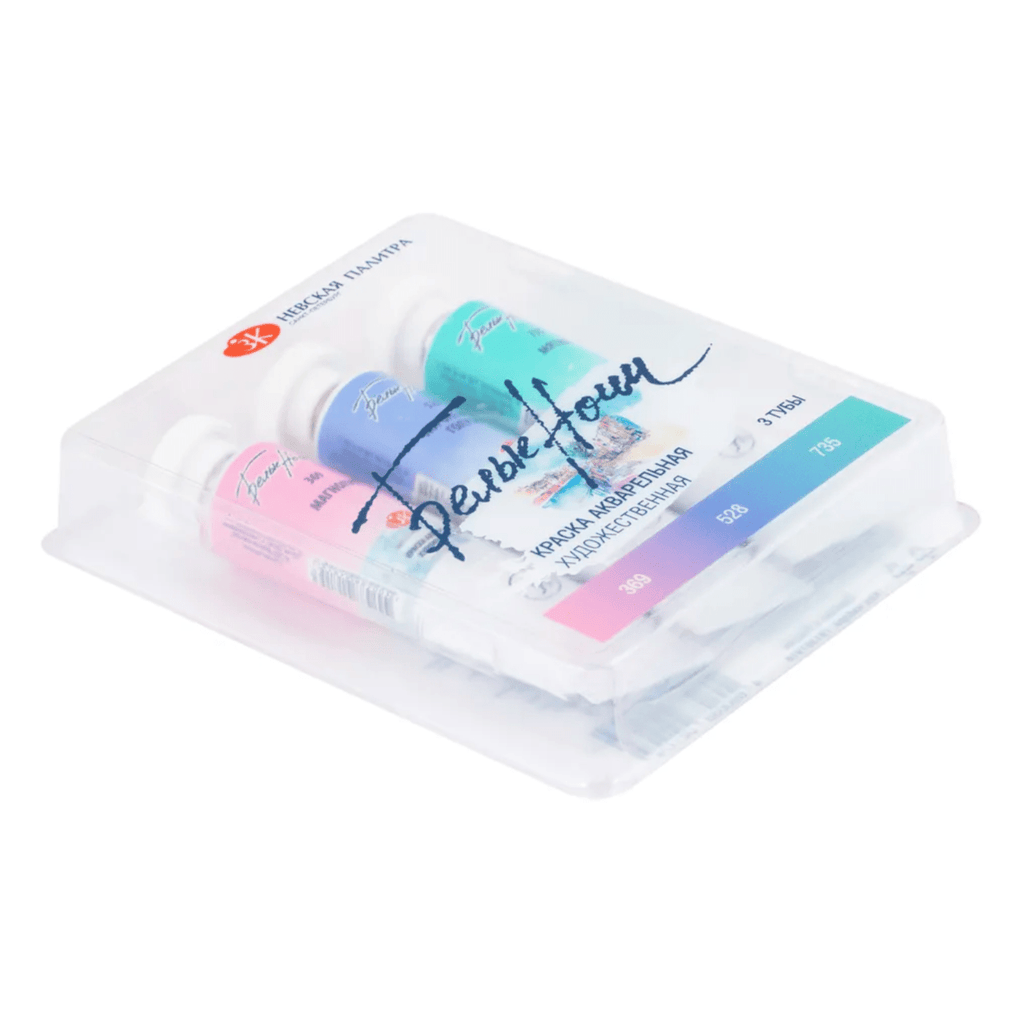 Watercolour paint set - Pastel #1 // 3 tubes x 10ml // by White Nights - Artish