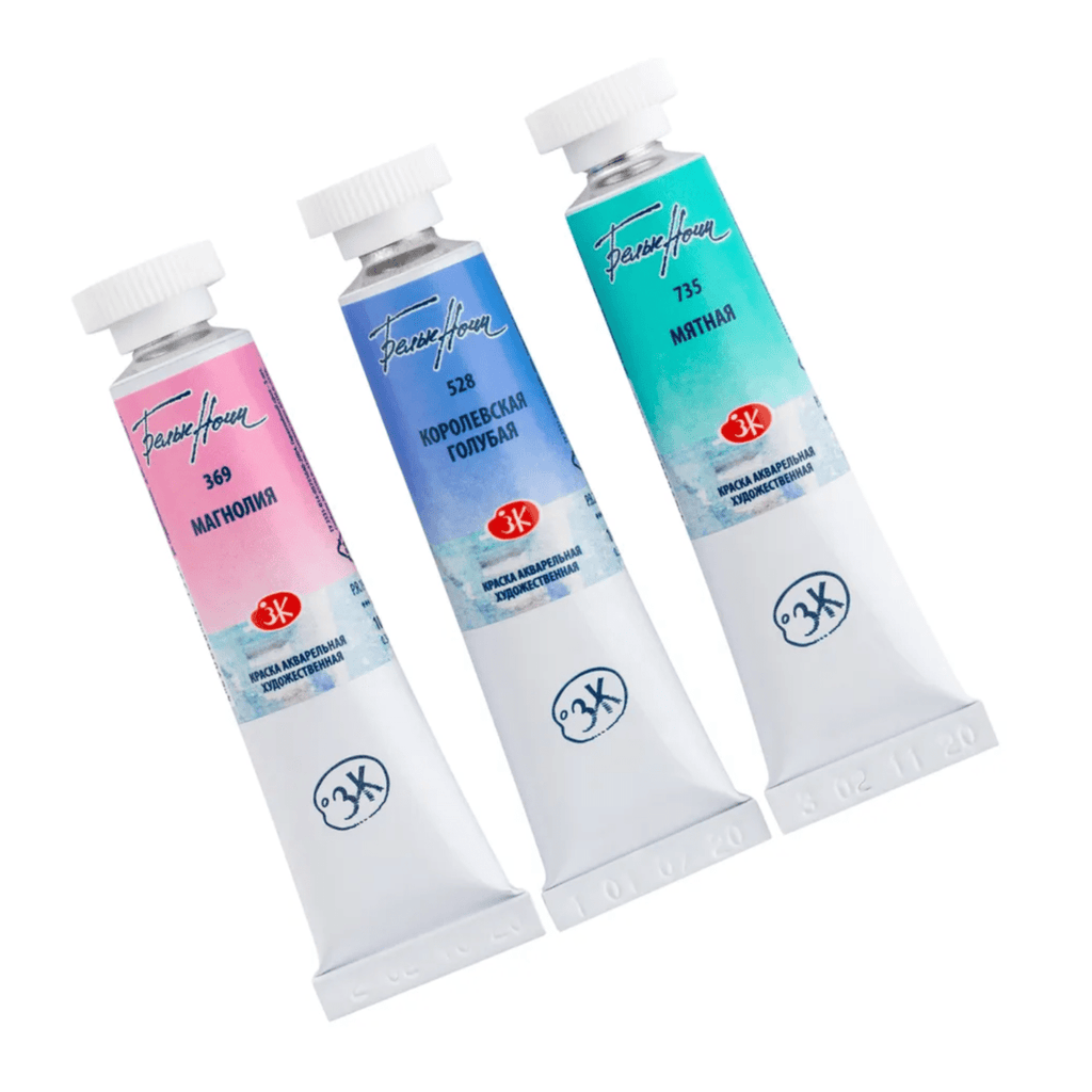 Watercolour paint set - Pastel #1 // 3 tubes x 10ml // by White Nights - Artish