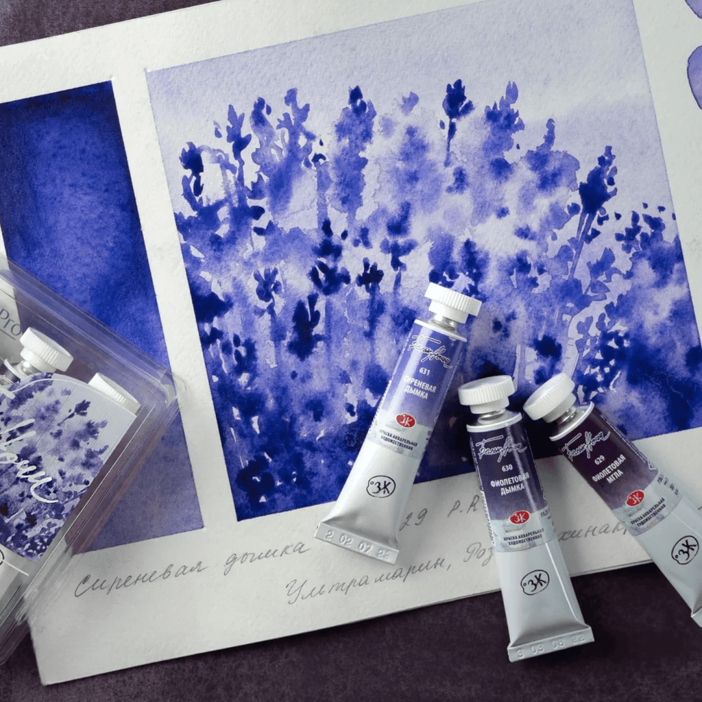 Watercolour paint set - Violet // 3 tubes x 10ml // by White Nights - Artish