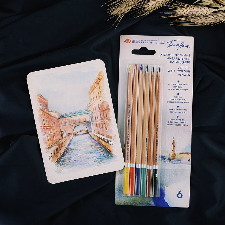 Watercolour pencils // 6 colours // by White Nights - Artish