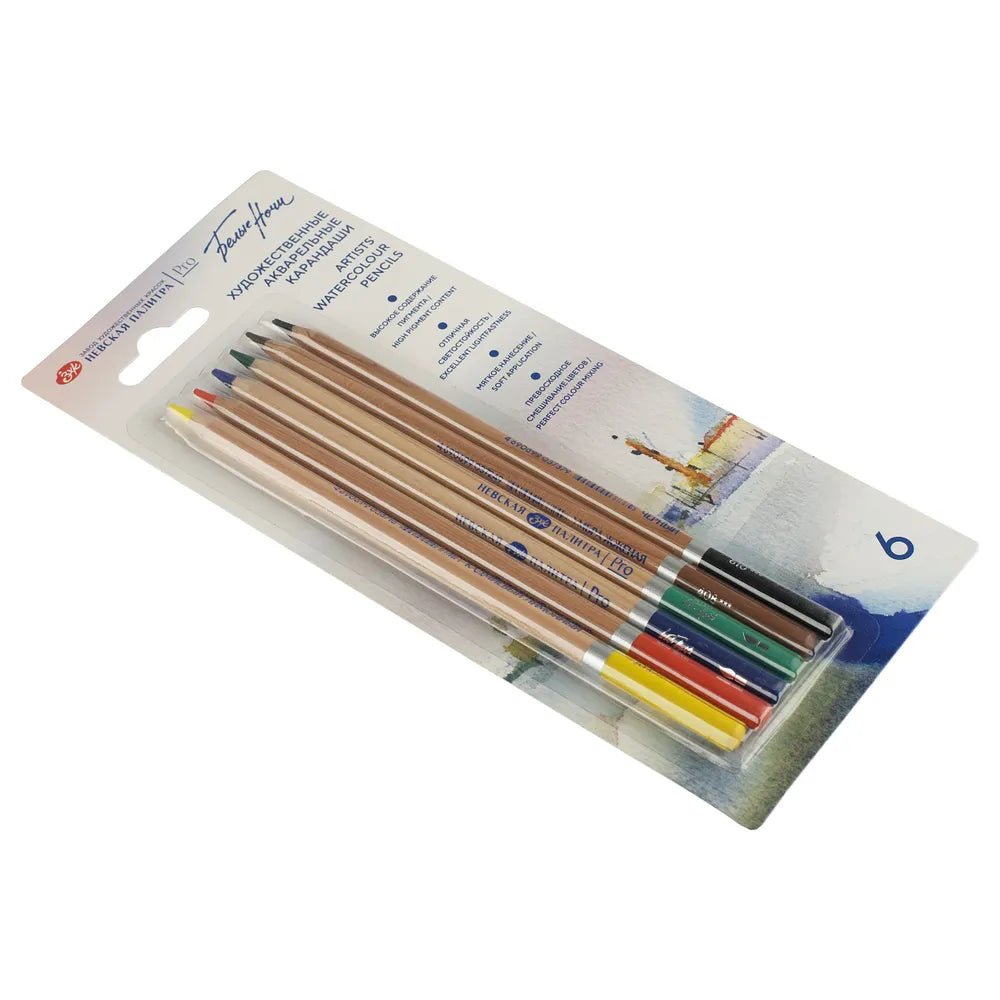 Watercolour pencils // 6 colours // by White Nights - Artish