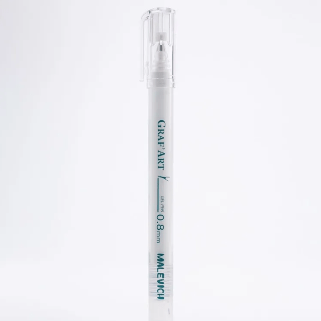 White gel pen 0,8 mm by Malevich - Artish