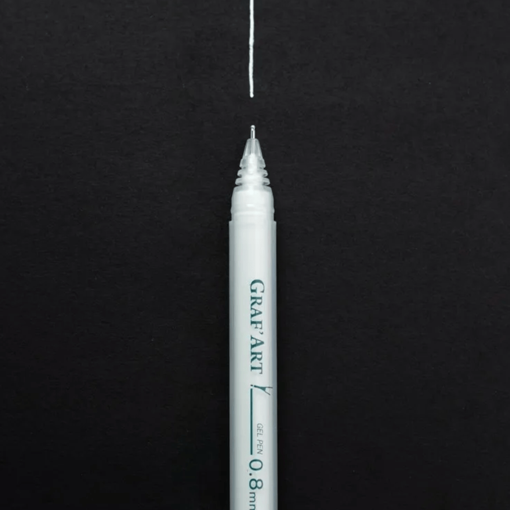 White gel pen 0,8 mm by Malevich - Artish